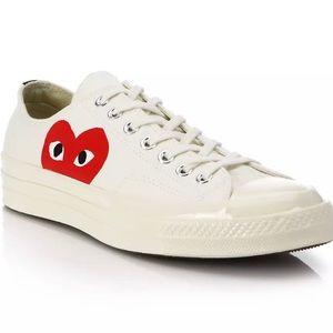 Comme de Garçons PLAY x Converse Unisex Chuck Taylor Low-Top Sneakers ❤️